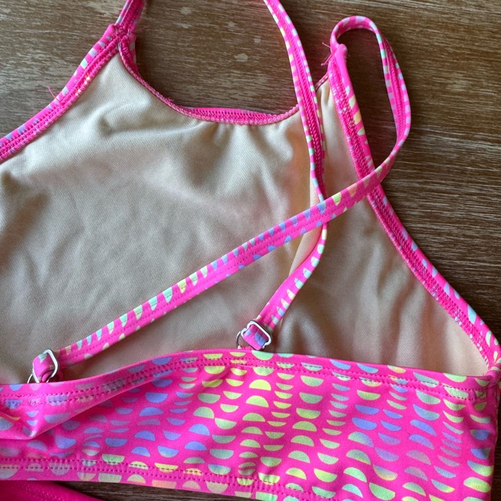 NWOT LANDS’ END Girls’ Pink Size 12 Bikini Skirt Swim Sets - Picture 2 of 7